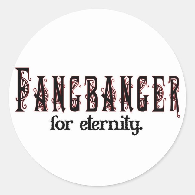 Sticker Rond fangbanger pour l'éternité (Devant)