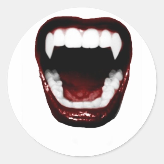 Sticker Rond "Fangs" (Devant)