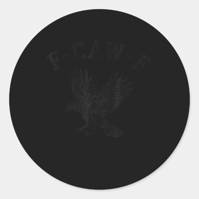 Sticker Rond Fantaisie F Caw F Crow (Devant)