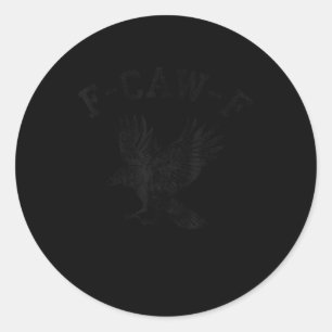 Sticker Rond Fantaisie F Caw F Crow