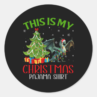 Sticker Rond Fantastique Noël Père Noël Lumières C'Est Mon Drag