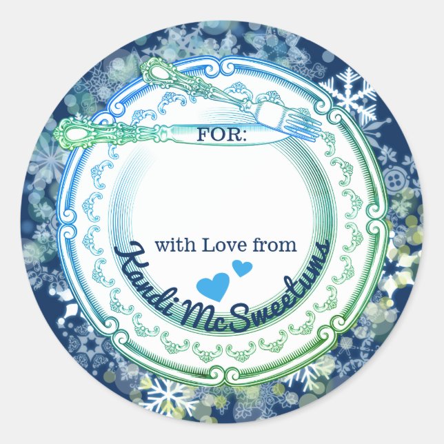 Sticker Rond Fantastique ustensiles Noël de la cuisine de (Devant)