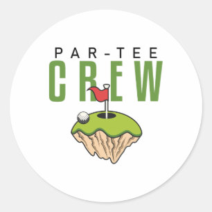 Sticker Rond Fantastiques maillots de golf Let's Par Tee Crew G
