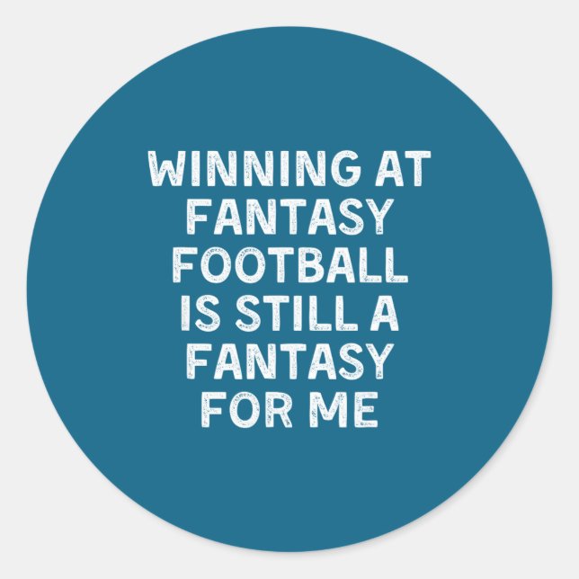 Sticker Rond Fantasy Football Loser Funny  (Devant)