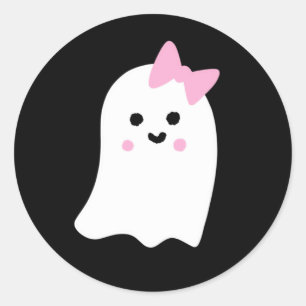 Sticker Rond Fantôme de petite fille