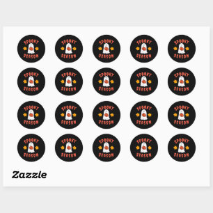 Sticker Rond Fantôme de saison éffrayante