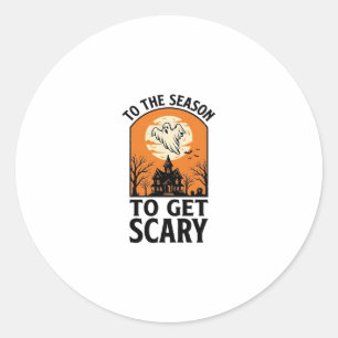 Sticker Rond Fantôme d'Halloween pour obtenir un épouvantail vi