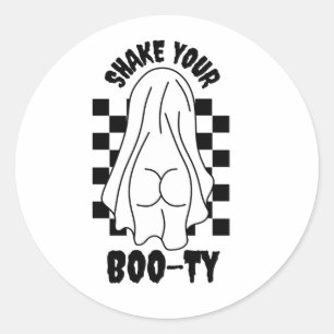 Sticker Rond Fantôme - "Shake Your Boo-ty"