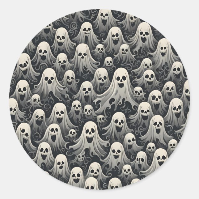 Sticker Rond Fantômes (Devant)