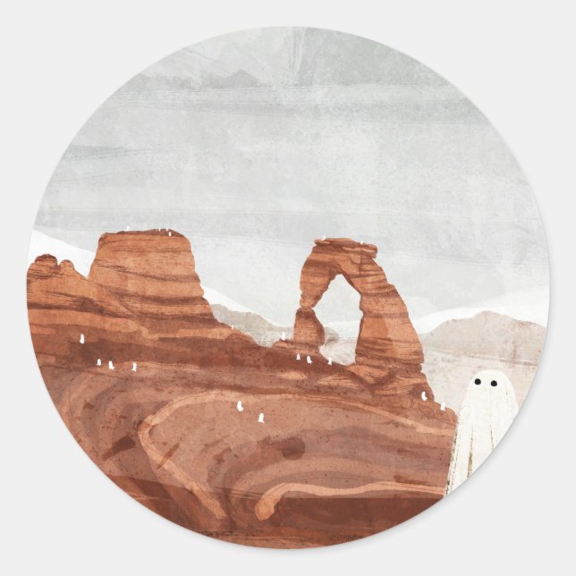 Sticker Rond Fantômes de Moab (Devant)
