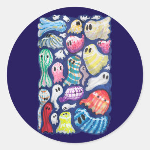 Sticker Rond Fantômes inclusifs
