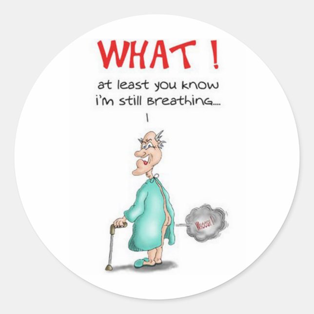 Sticker Rond Farer le vieil homme (Devant)