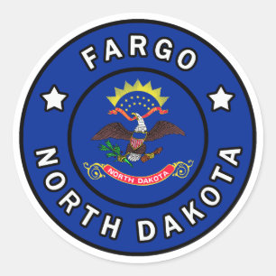 Sticker Rond Fargo le Dakota du Nord