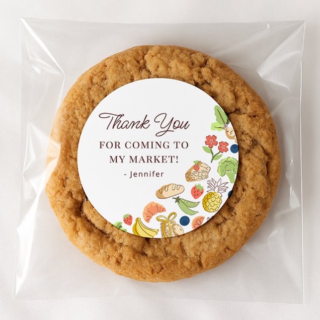 Sticker Rond Farmers Market Farm Fresh Birthday  (Créateur téléchargé)