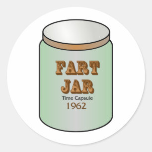 Sticker Rond Fart Jar Time Capsule 1962