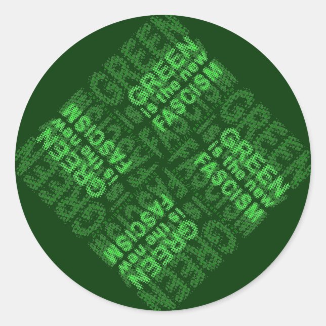 Sticker Rond Fascisme vert (Devant)