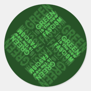 Sticker Rond Fascisme vert