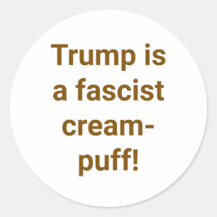 Sticker Rond Fasciste Trump Crème-Fouettée Hankamer Artjunkhaus