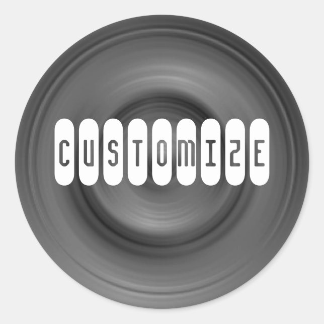 Sticker Rond Fast Car II - Modèle (Devant)