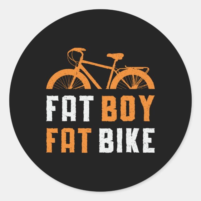 Sticker Rond Fat Boy Fat Vélo Vélo VTT Vélo VTT Vélo VTT VTT VT (Devant)