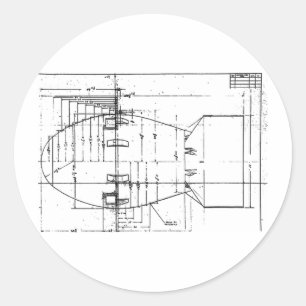 Sticker Rond Fat Man bombe atomique