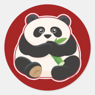 Sticker Rond Fat Panda