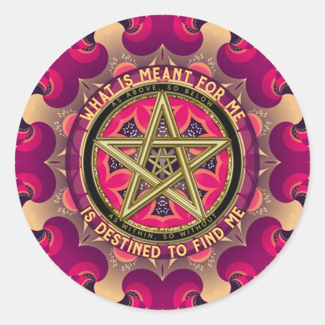 Sticker Rond Fated Gifts Love Soul Connections Affirmation (Devant)