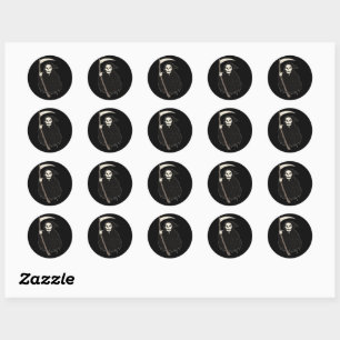 Sticker Rond Faucheuse sombre et sinistre