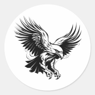 Sticker Rond Faucon