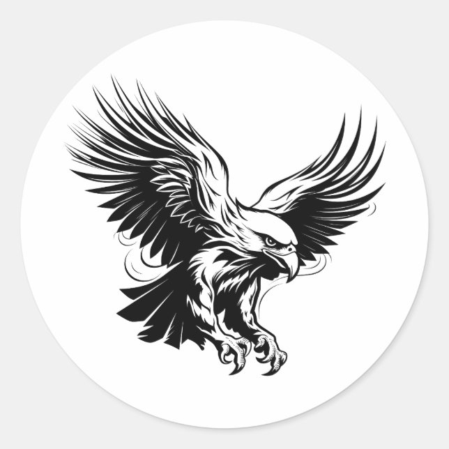 Sticker Rond Faucon (Devant)