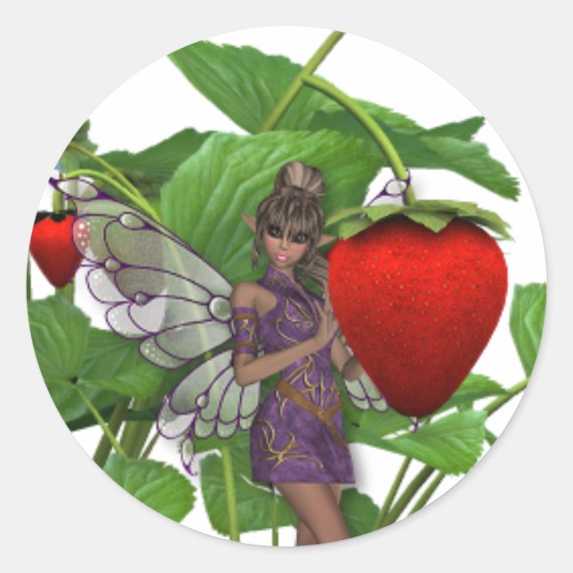 Sticker Rond Faune aux fraises KRW (Devant)