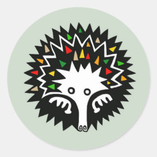 Sticker Rond Faune - ECHIDNA à bec court - Nature
