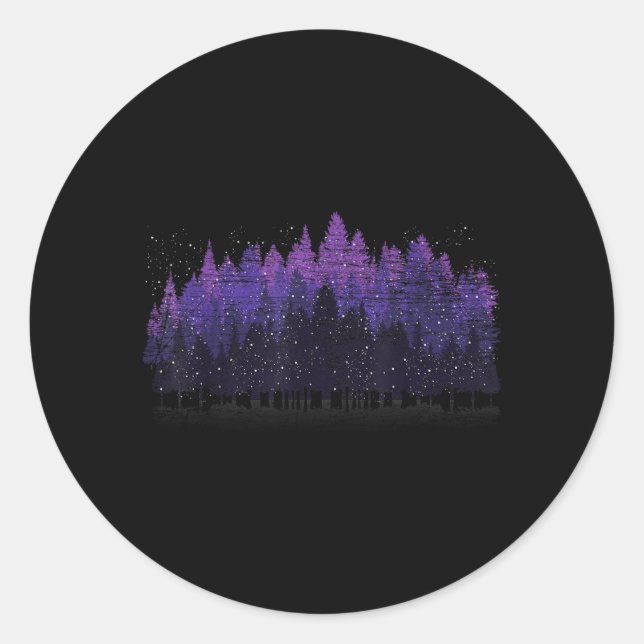 Sticker Rond Faune Extérieur Arbres Nature Forêt (Devant)