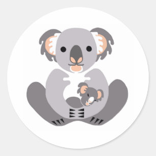 Sticker Rond Faune - KOALA - Amoureux des animaux - Australie -