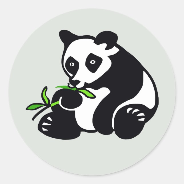 Sticker Rond Faune - Mignonne Ours PANDA - Conservation - Chine (Devant)