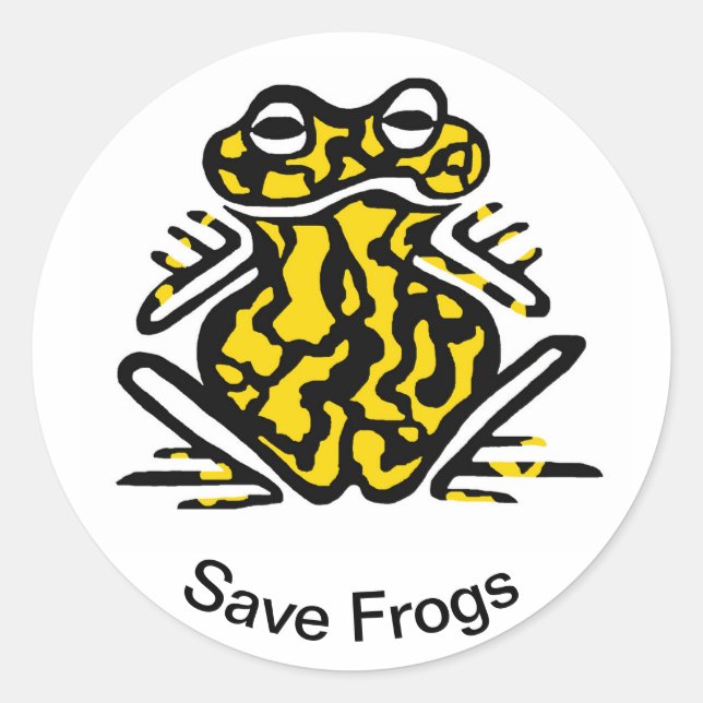 Sticker Rond Faune - Save FROGS - Australie - Nature (Devant)