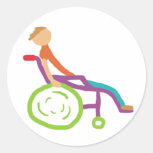Sticker Rond Fauteuil roulant