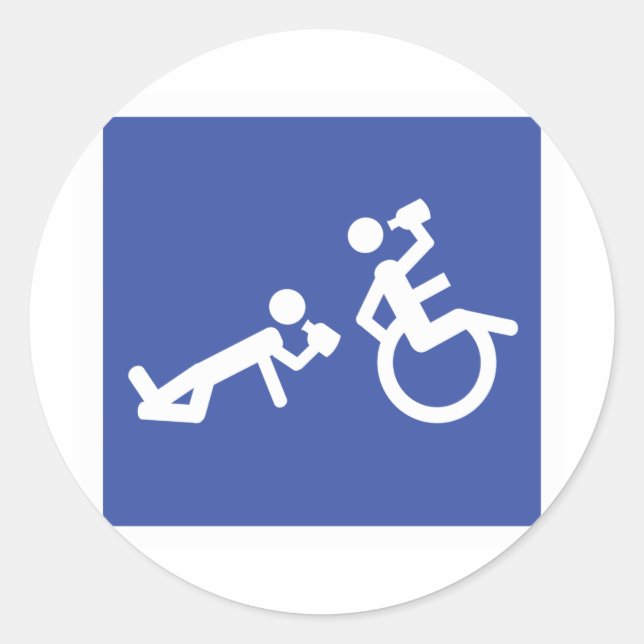 Sticker Rond fauteuil roulant (Devant)