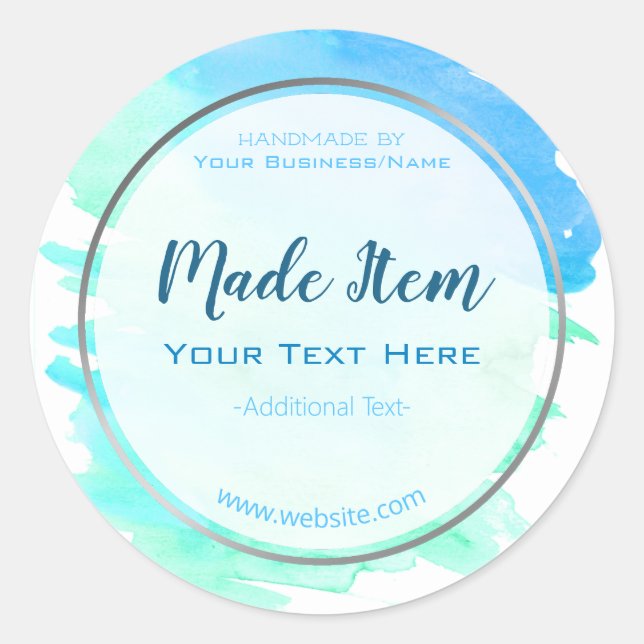 Sticker Rond Faux Argent Foil Produits de fabrication artisanal (Devant)