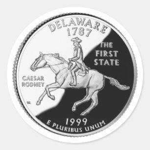Sticker Rond Faux Delaware