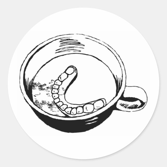 Sticker Rond Faux dents (Devant)