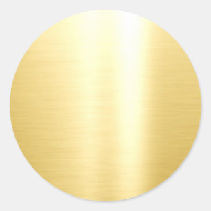 Sticker Rond Faux Gold Glamour Blank Modèle Élégant