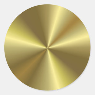 Sticker Rond Faux Gold Métallurgie Modèle vierge personnalisé