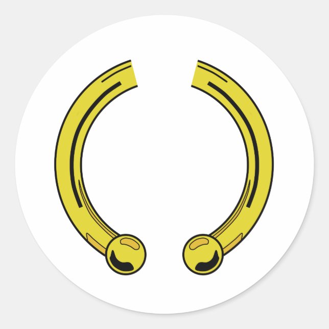 Sticker Rond Faux Gold Piecing (Devant)