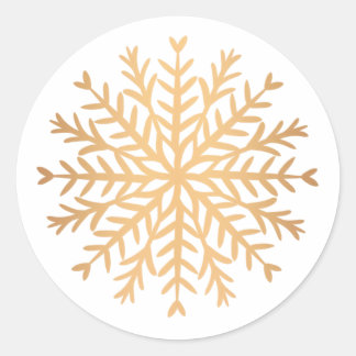 Sticker Rond Faux Gold Snowflon Noël