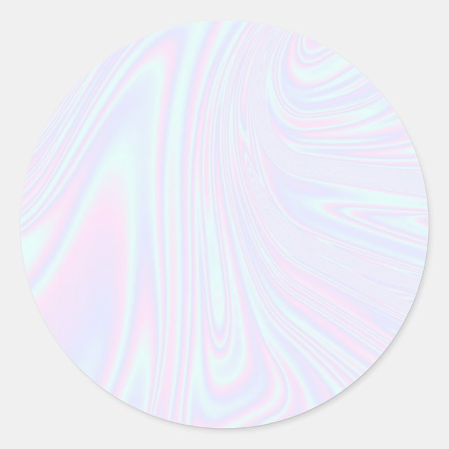 Sticker Rond Faux holographie effet texture bleu (Devant)