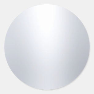 Sticker Rond Faux Modèle blanc argenté Glamour élégant
