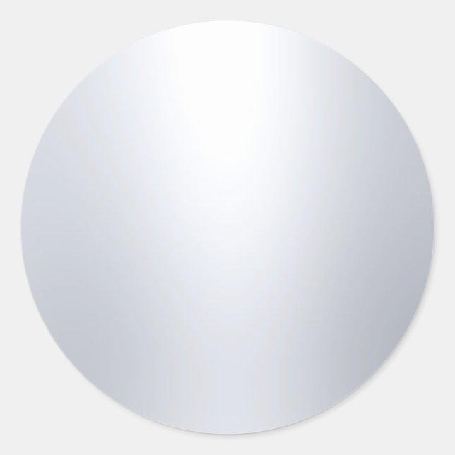 Sticker Rond Faux Modèle blanc argenté Glamour élégant (Devant)