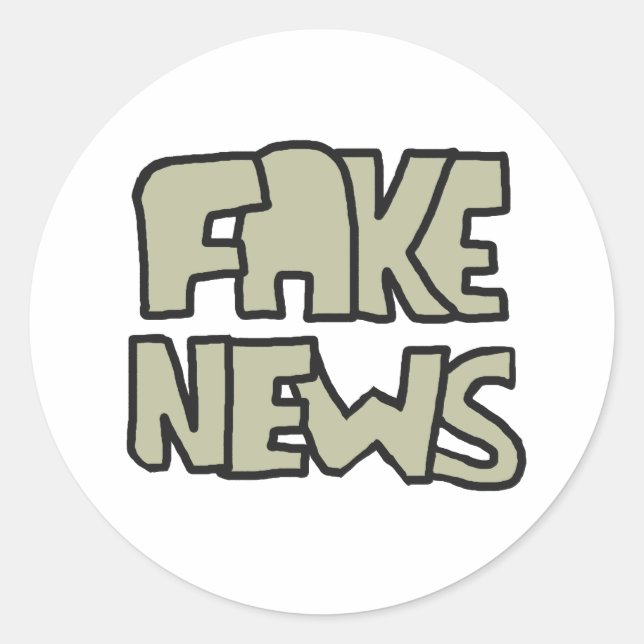 Sticker Rond Faux News (Devant)