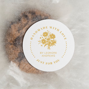 Sticker Rond Faux Or Fake Business Fake Fabriqué à la main